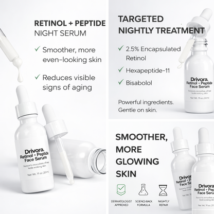 Drivora Skin Renew – Retinol & Peptide Face Serum