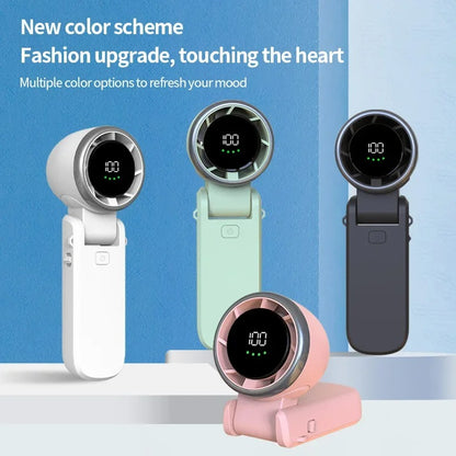 Drivora™ Folding Turbo Neck Fan – High-Speed, Handheld & Desktop Cooling for Outdoor Use