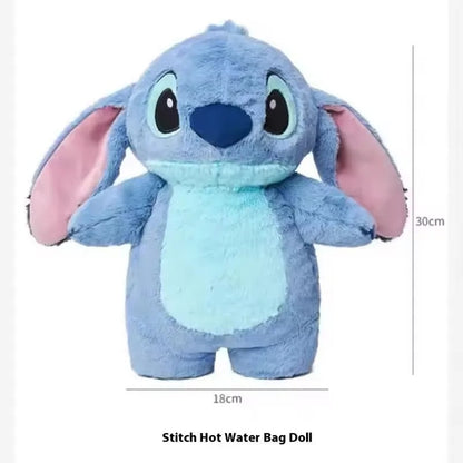 Stitch Plush Hand Warmer – Soft Hot Water Bottle, Cute Winter Gift